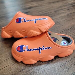 Champion orange slides size 10